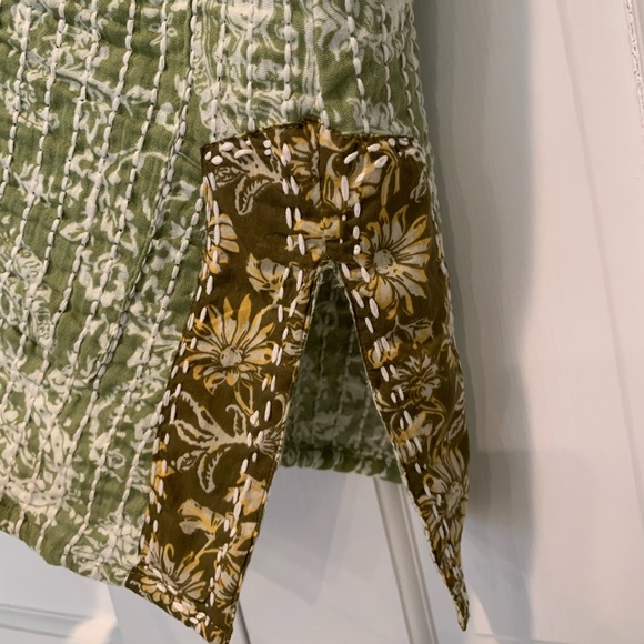 Zara Tribal Quilted Tunic Kaftan Dress with Slits - Picture 8 of 16